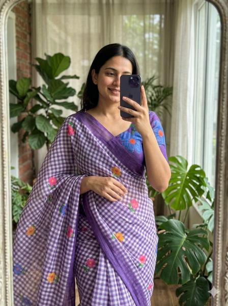 Svara soft linen surat saree market contact number